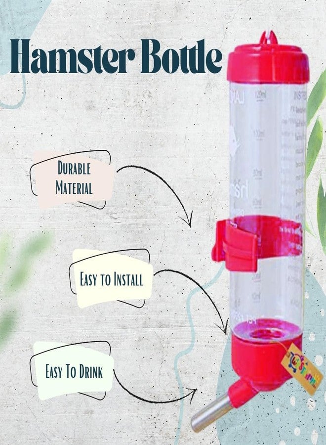 ويستيرن إرا زجاجة ماء معلقة من ويسترن إيرا، مع موزع طعام - مانعة للتنقيط، مانعة للتسرب، مثالية للحيوانات الصغيرة، لحيواناتك الأليفة المحبوبة، حافظ على رطوبتك، حافظ على سعادتك (أصفر 125 مل) - Image 3